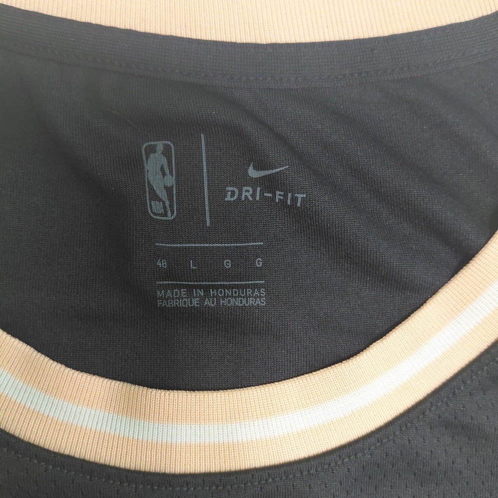 Atlanta Hawks Jersey Nike Mens Large Black NBA Basketball Trae Young Peach Tree - Picture 3 of 10